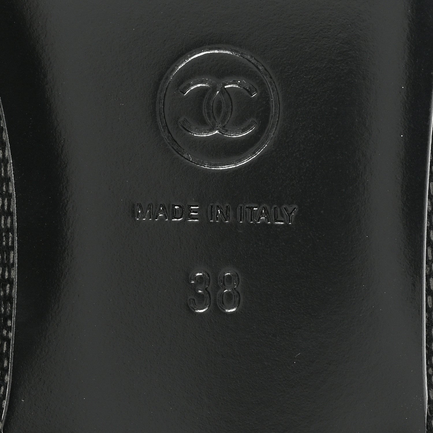 Chanel Suede Patent Cap Toe CC Ballerina Flats 38 Black 6 of 9