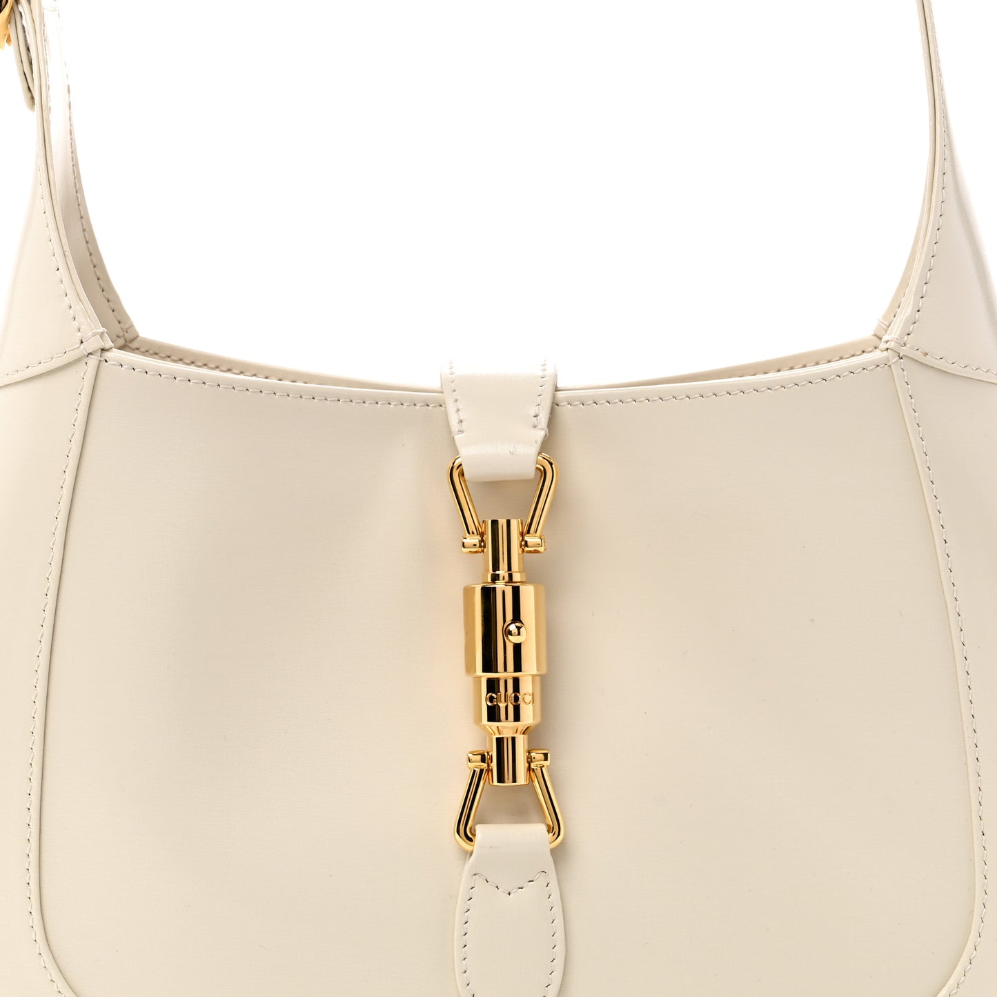 Boarded Dyana Lux Calfskin Small Jackie 1961 Hobo Mystic White