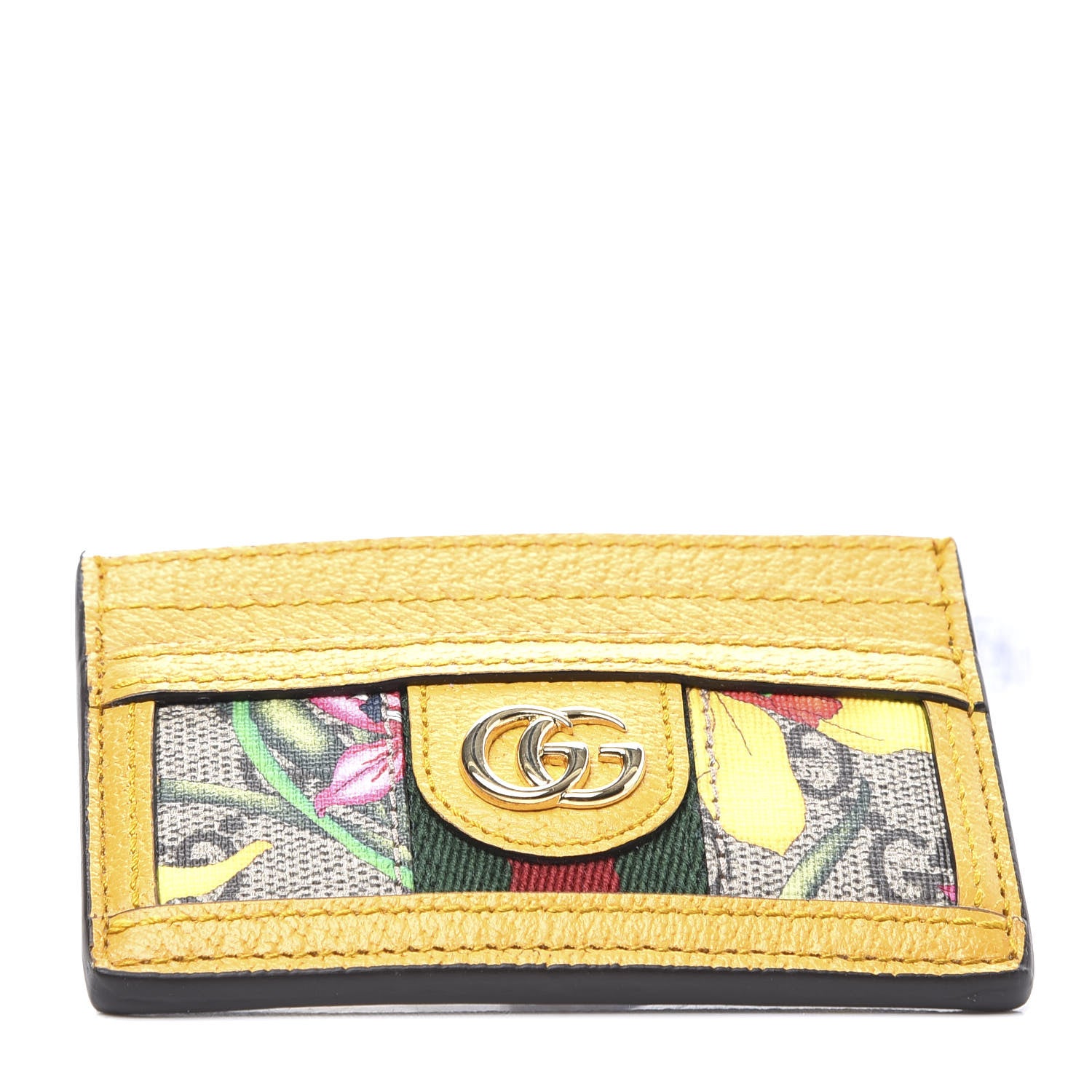 Gucci GG Supreme Monogram Flora Web Ophidia Card Holder Beige Multicolor Crop 3 of 8