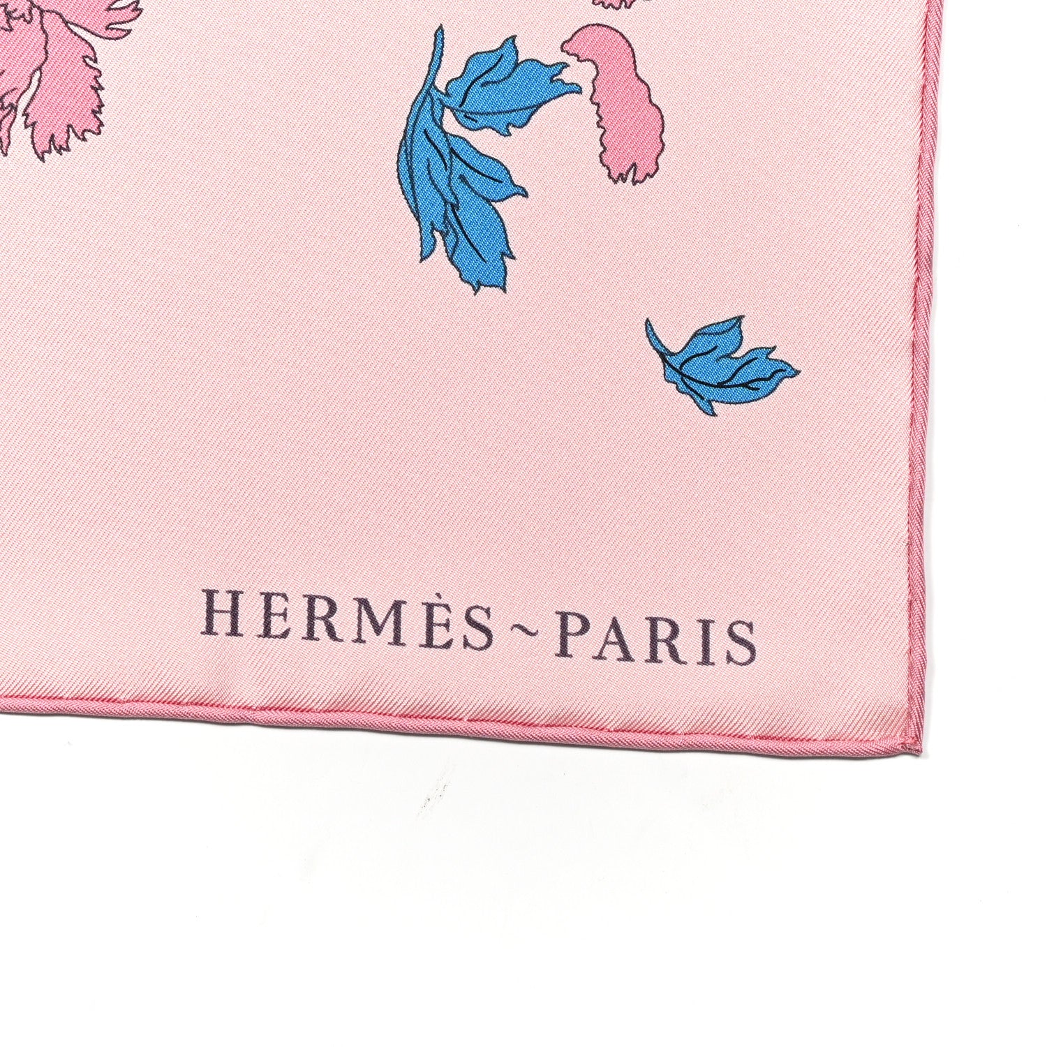Hermes Silk Twill Robe Legere Scarf 90 Rose Hortensia Bleu 2 of 4