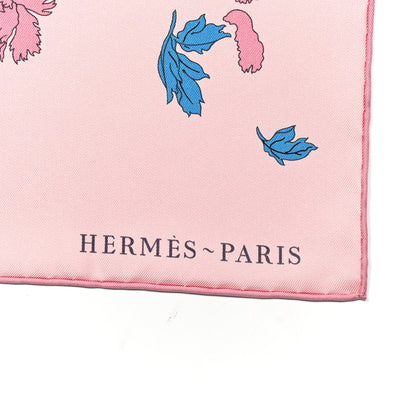Hermes Silk Twill Robe Legere Scarf 90 Rose Hortensia Bleu 2 of 4