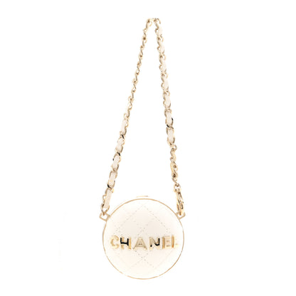 Chanel Lambskin Quilted Sphere Mini Bag Charm Beige 1 of 5