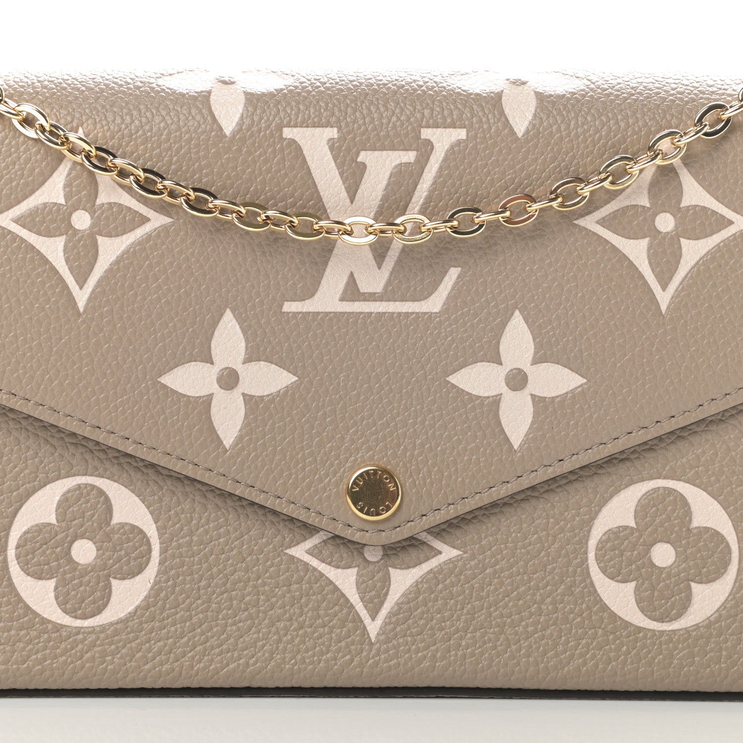 Louis Vuitton Empreinte Monogram Giant Felicie Pochette Tourterelle Creme 10 of 12