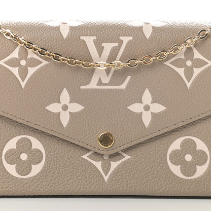 Louis Vuitton Empreinte Monogram Giant Felicie Pochette Tourterelle Creme 10 of 12