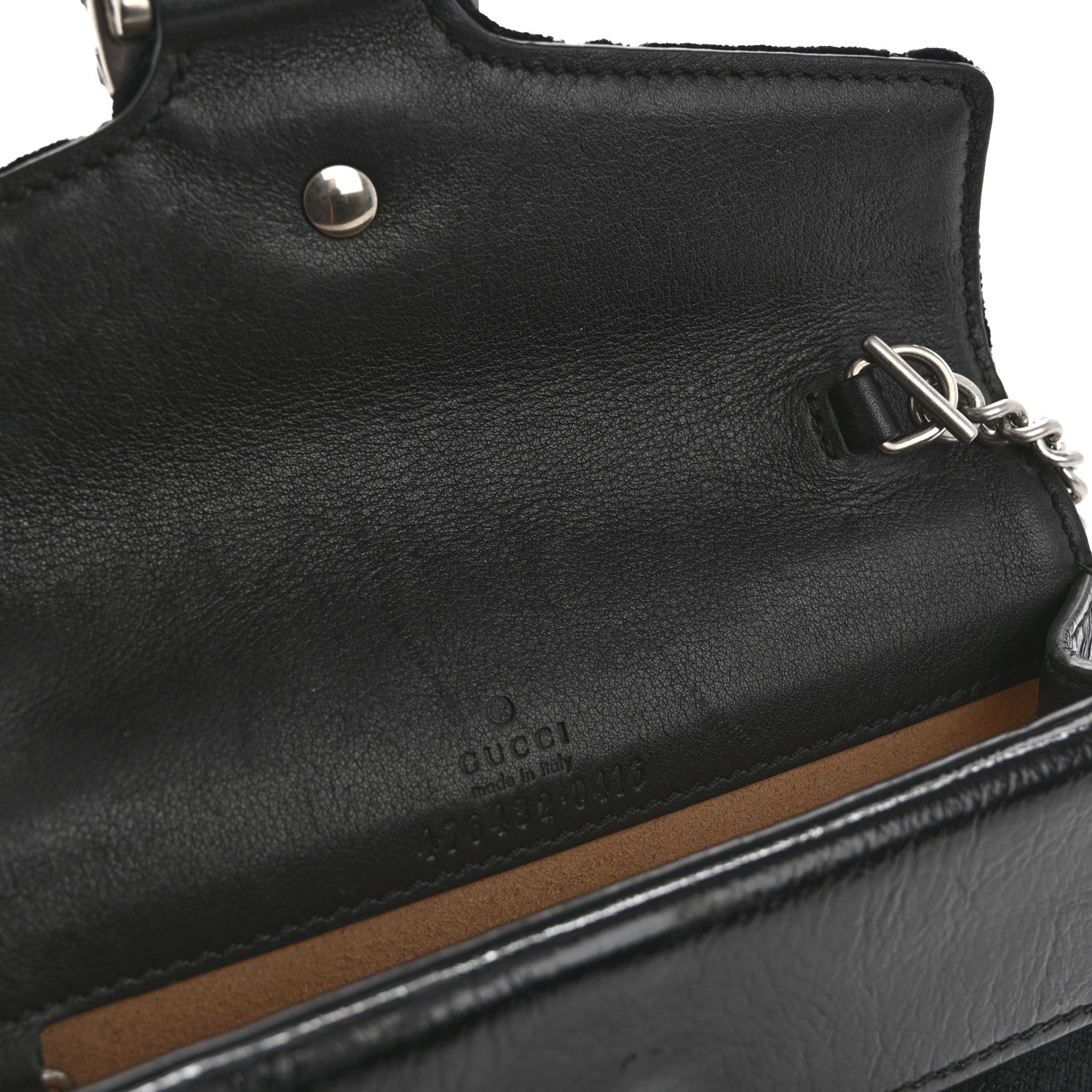 Gucci Velvet GG Monogram Super Mini Dionysus Shoulder Bag Black 9 of 14