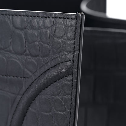 Celine Crocodile Embossed Calfskin Medium Phantom Luggage Navy Blue 25 of 25