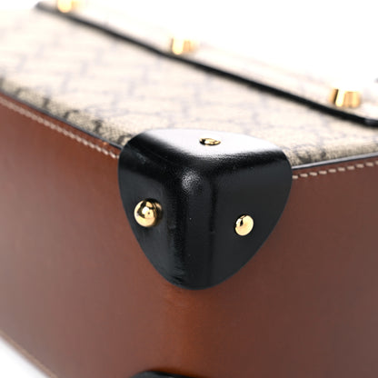 Gucci GG Supreme Monogram Small Padlock Bamboo Shoulder Bag Beige Black Cuir 11 of 16