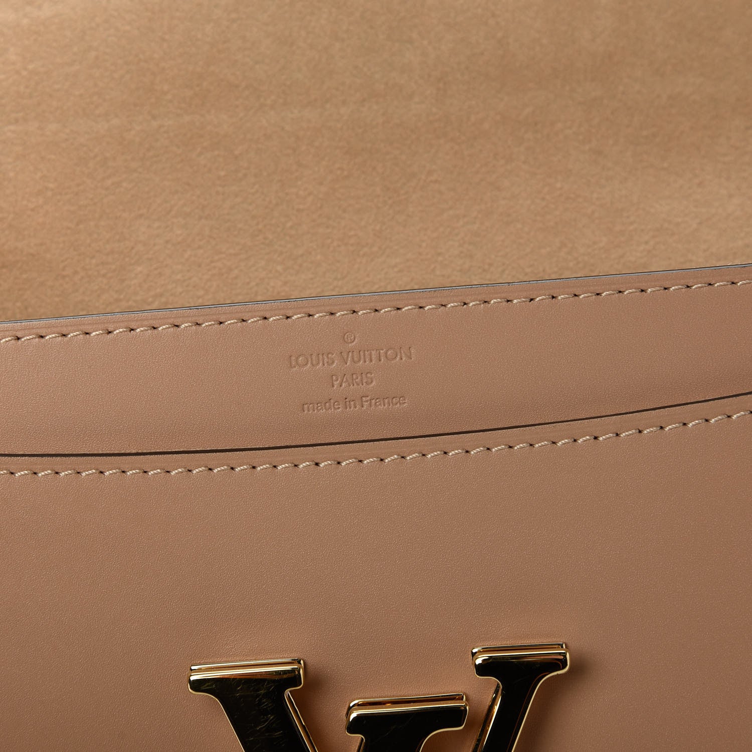 Louis Vuitton Calfskin Chain Louise GM Nude 8 of 11