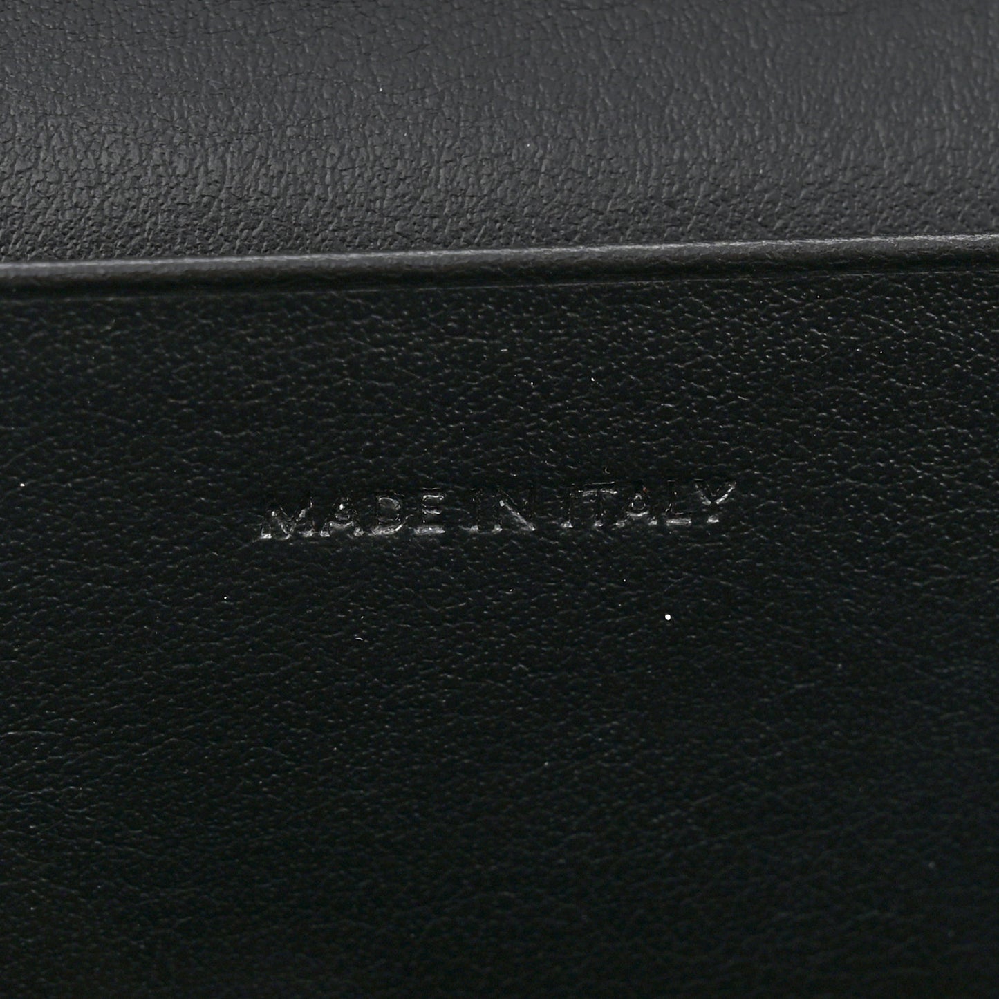 Shiny Smooth Calfskin C Wallet On Chain Bag Black
