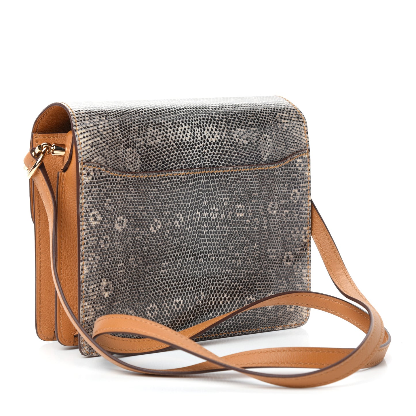 Evercolor Lizard Mini Sac Roulis Caramel Ombre