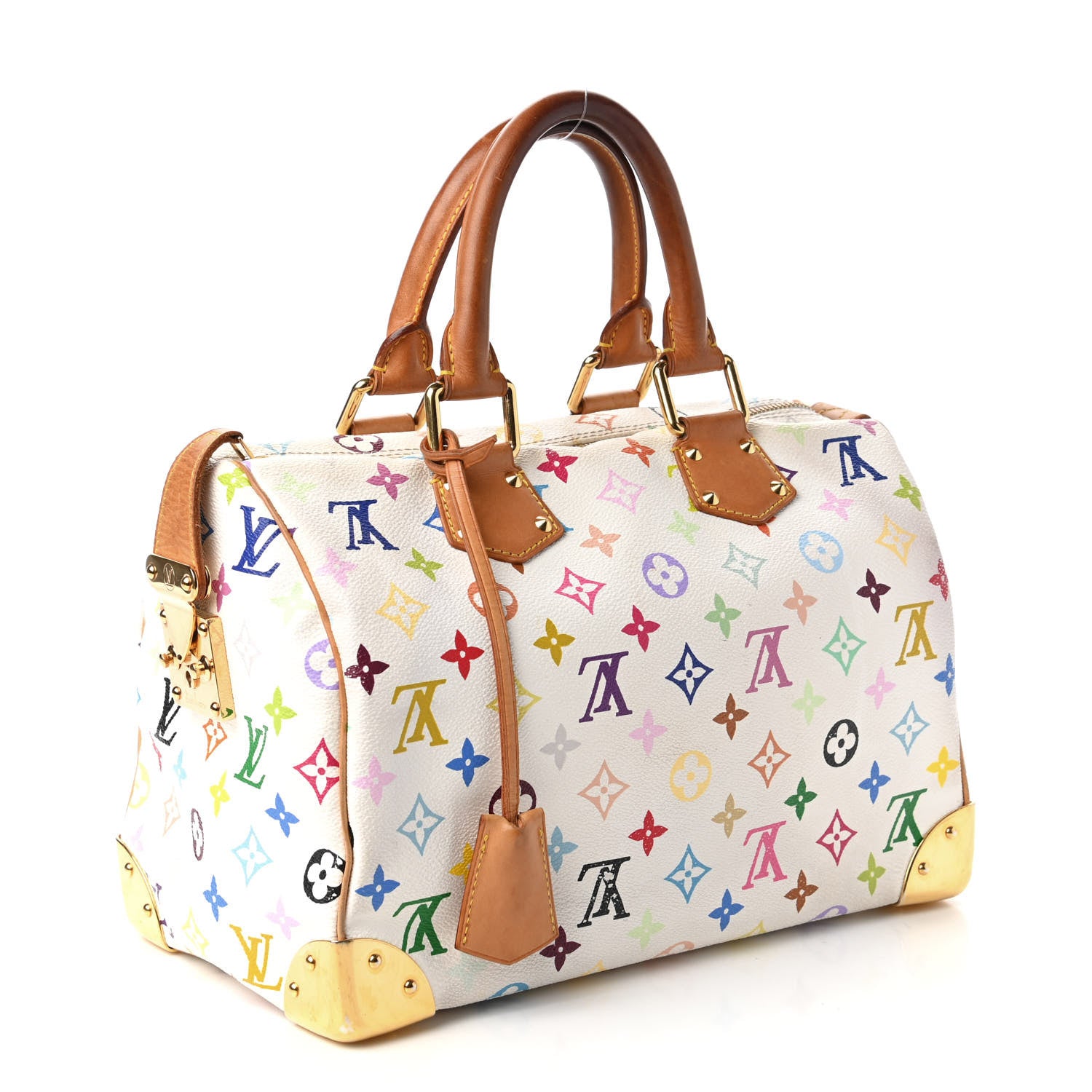 Louis Vuitton Monogram Multicolor Speedy 30 White 3 of 9