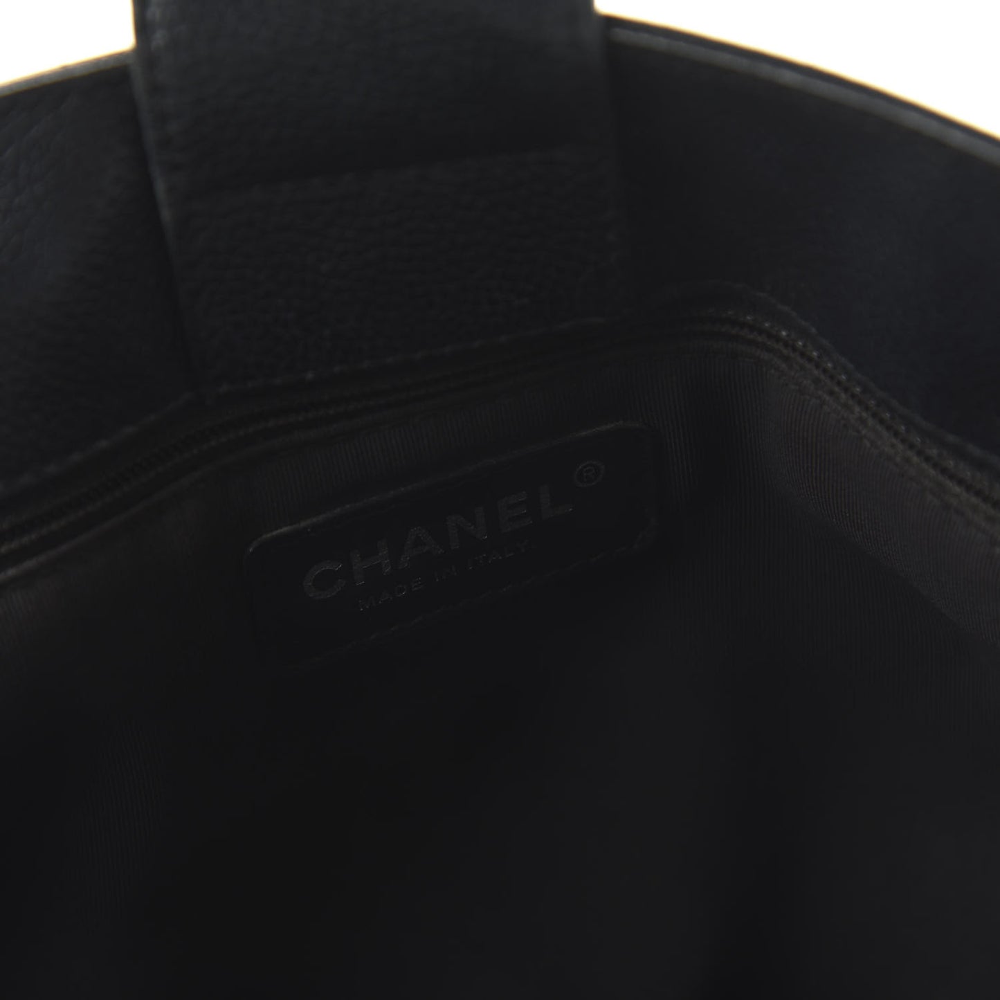 Calfskin Cerf Executive Shopper Tote Black