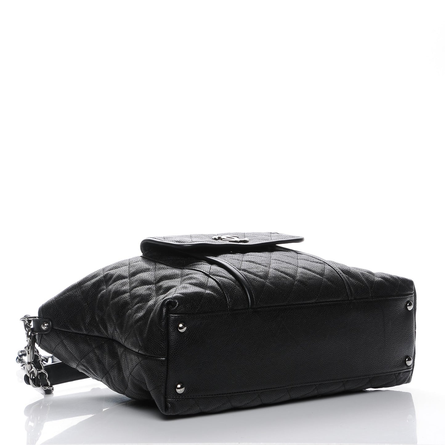 Caviar Quilted French Riviera Hobo Black