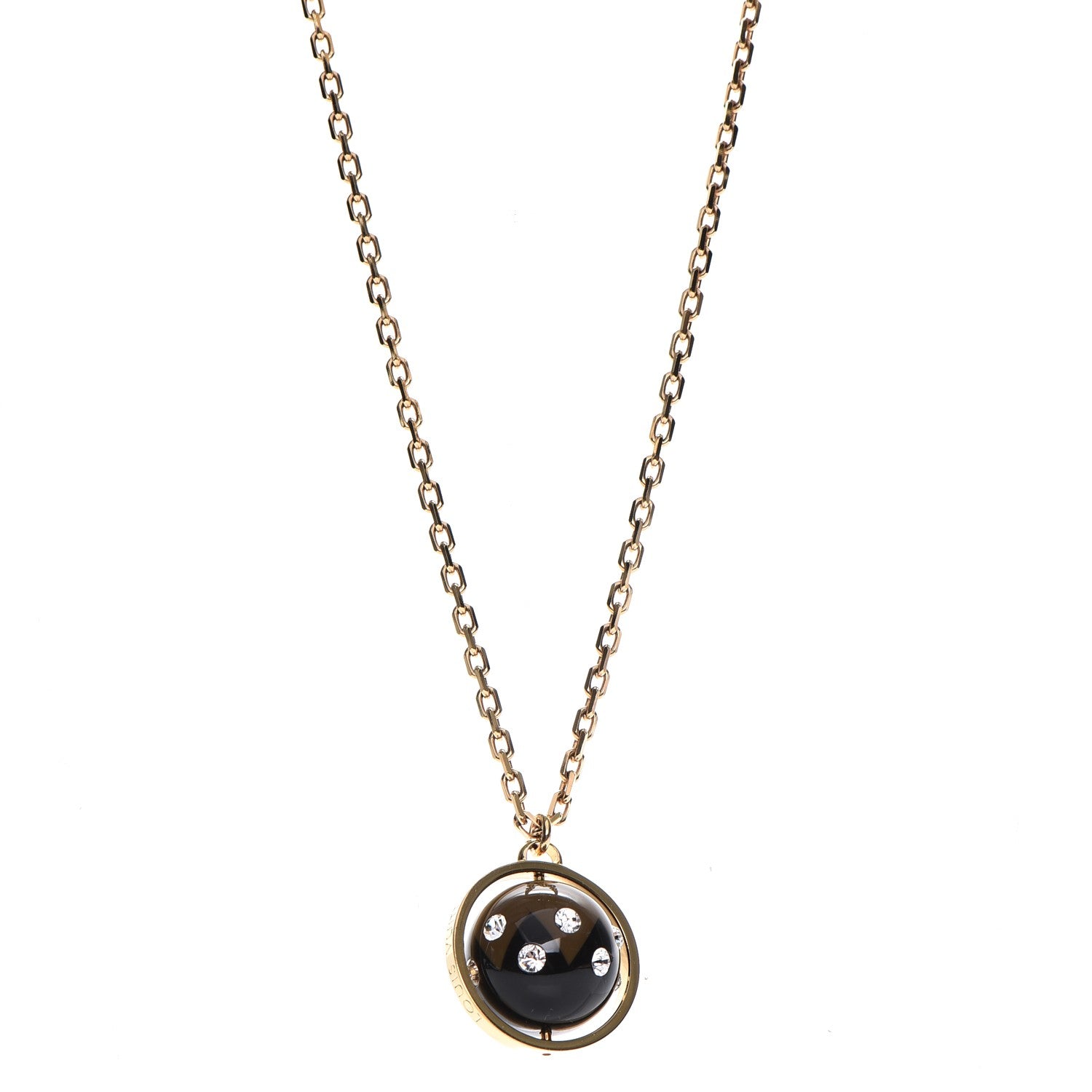 Louis Vuitton Magnetic Pendant Necklace Black 1 of 8