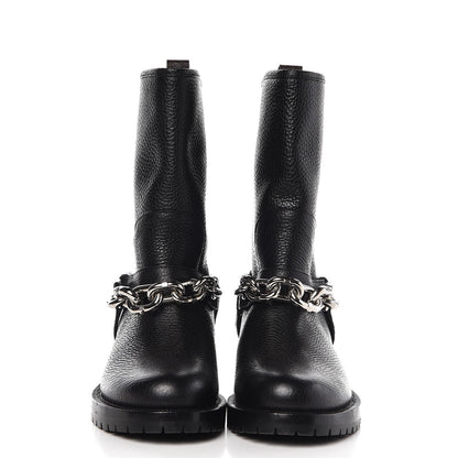 Louis Vuitton Calfskin Outlaw Flat Half Boots 39 Black 2 of 8