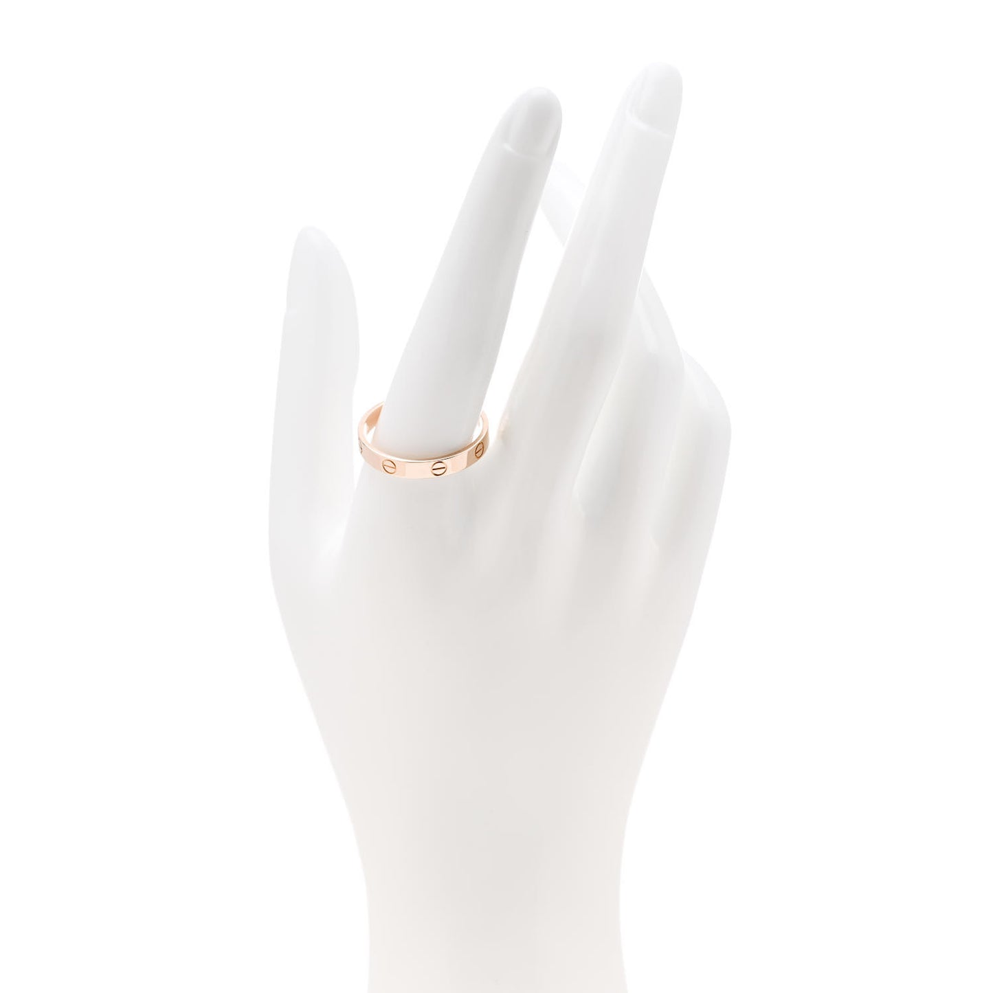 18K Pink Gold 3.5mm LOVE Wedding Band Ring 64 10.75