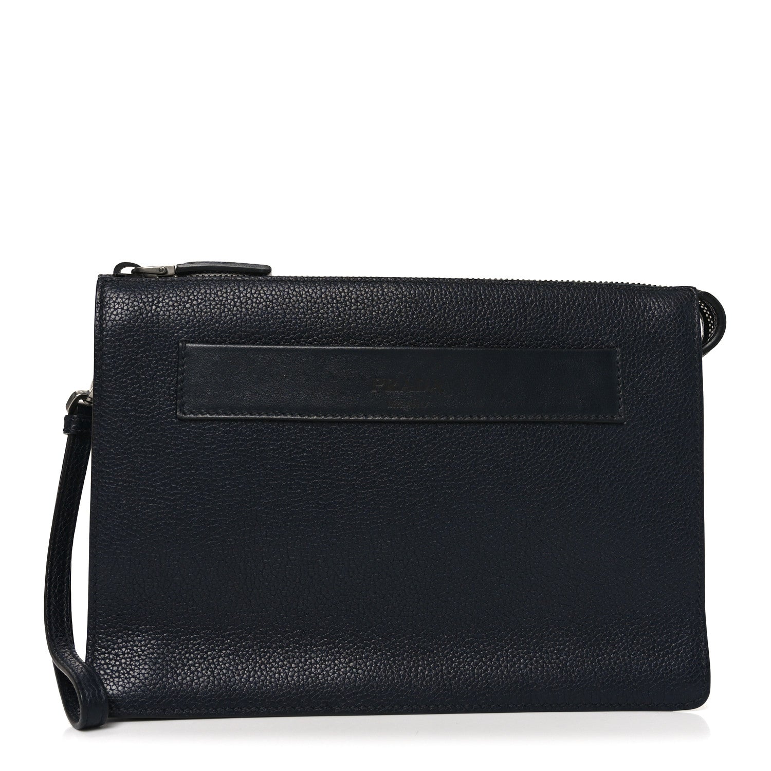 Prada Vitello City Wristlet Pouch Black 1 of 18