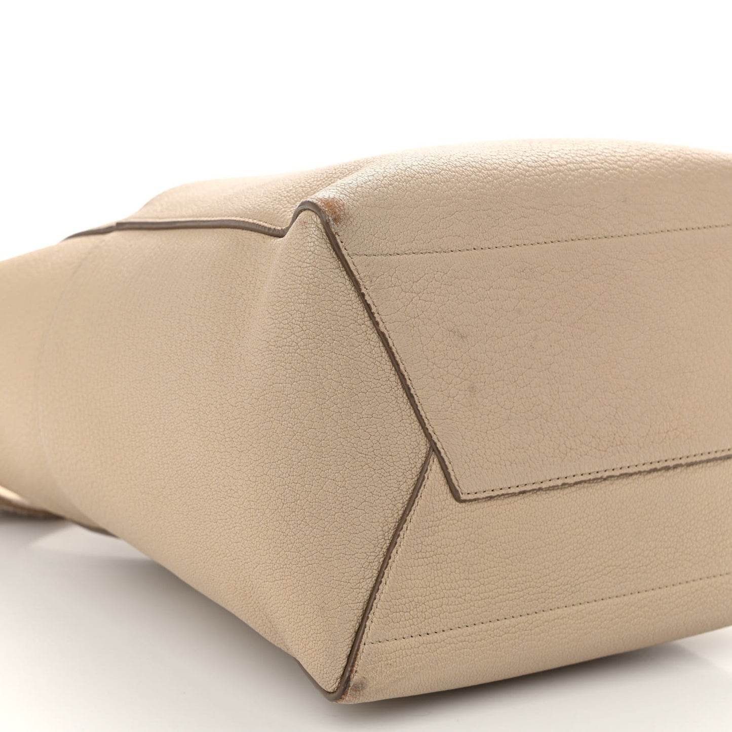 Soft Grained Calfskin Sangle Bucket Bag Dune