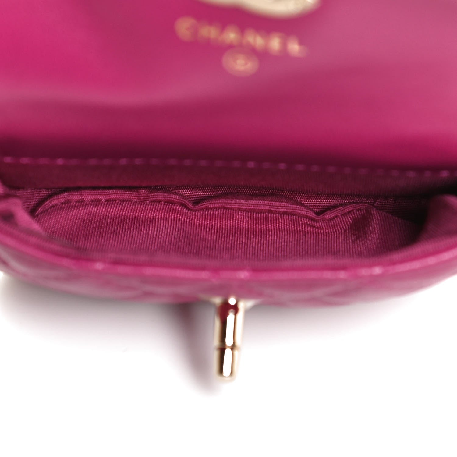 Chanel Tweed Lambskin Quilted Waist Bag With Coin Purse Fuchsia 6 of 13
