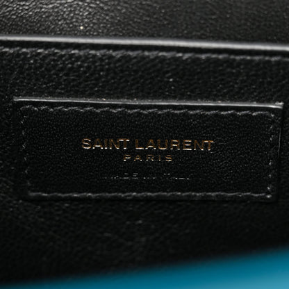 Saint Laurent Smooth Calfskin Monogram Medium Sulpice Shoulder Bag Deep Sea 6 of 11