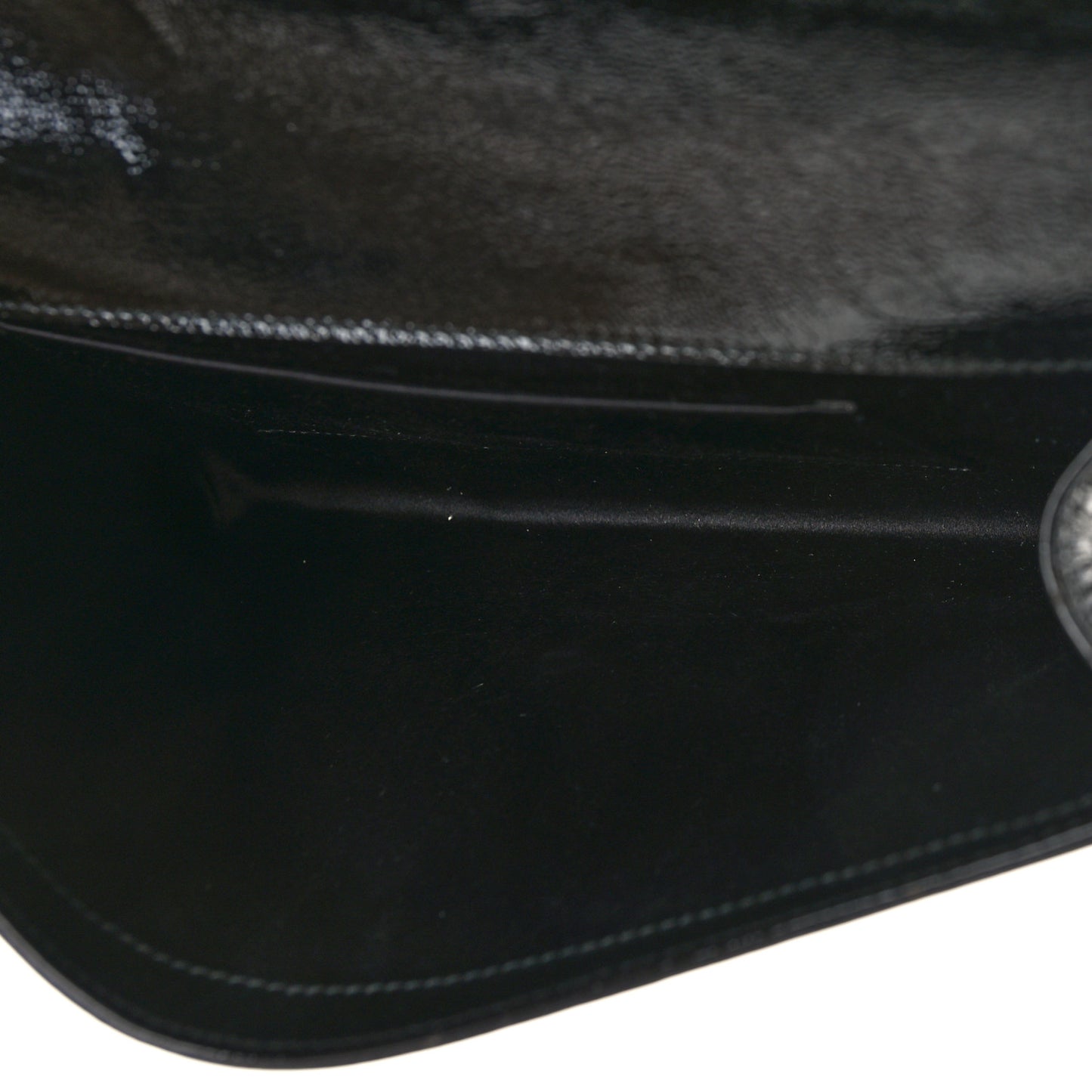 Textured Patent Monogram Large Belle De Jour Clutch Black