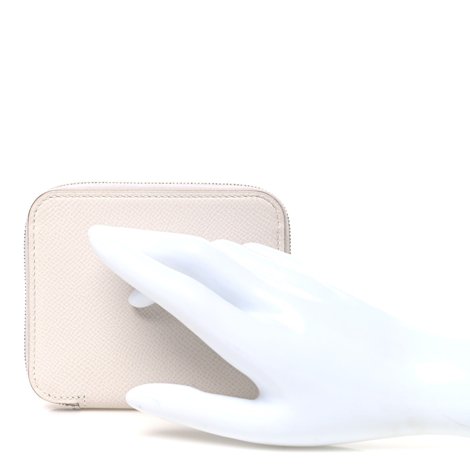 Hermes Epsom Silk'In Compact Wallet New White 2 of 7