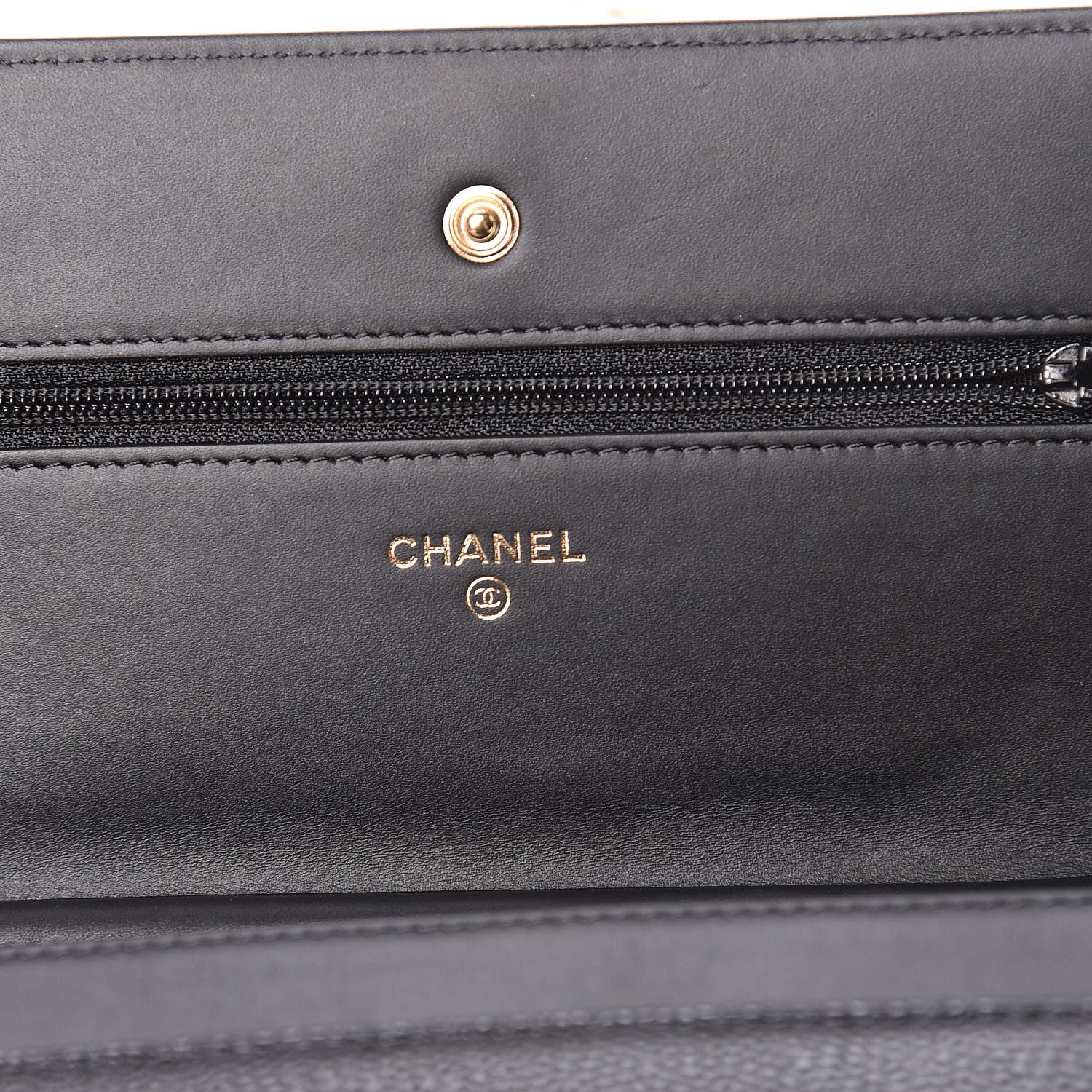 Chanel Caviar Timeless CC Wallet On Chain WOC Black 8 of 14