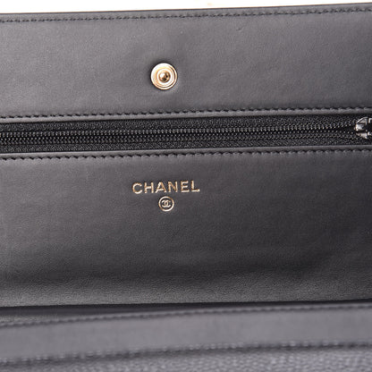 Chanel Caviar Timeless CC Wallet On Chain WOC Black 8 of 14