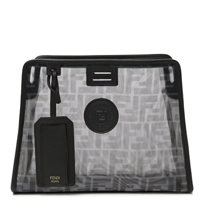 Fendi Mesh Vitello Century FF 1974 Mini Peekaboo Defender Cover Azzurro Black Ebano 1 of 7