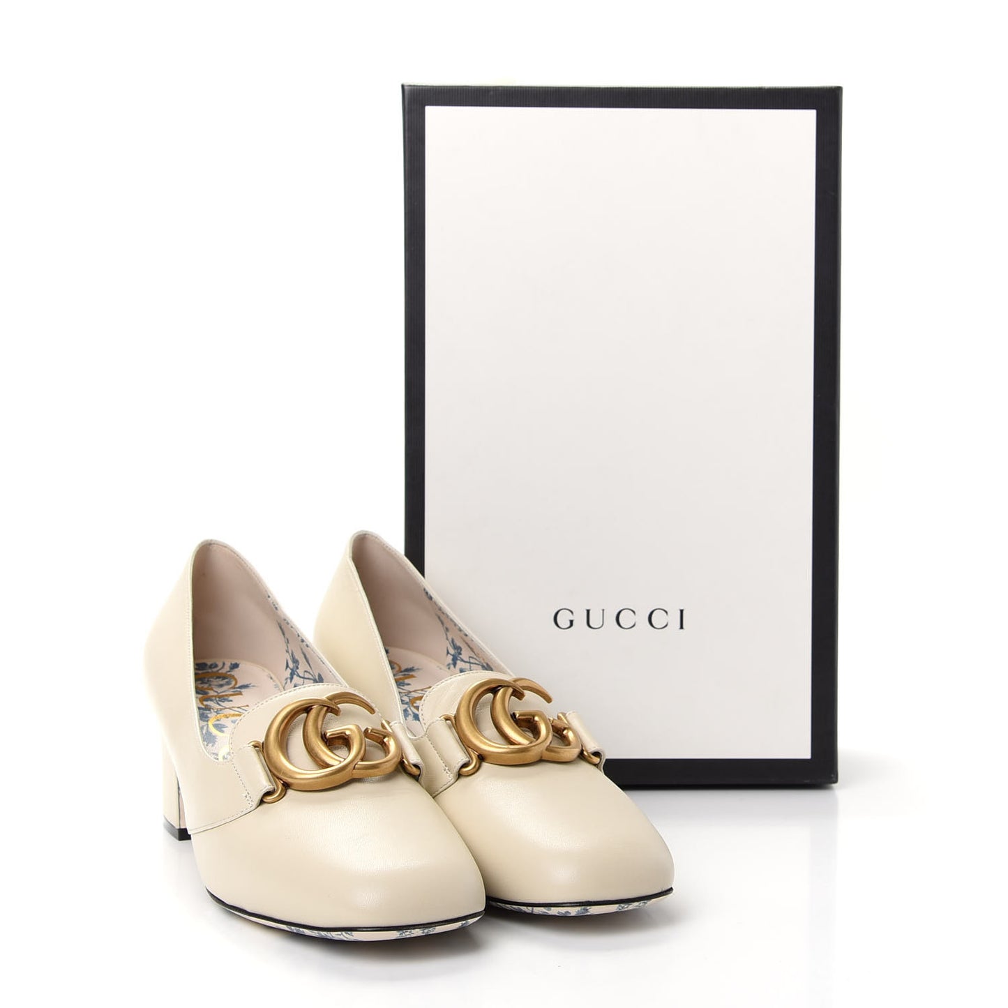 Malaga Kid GG Victoire 55mm Loafer Pumps 39.5 Vintage White