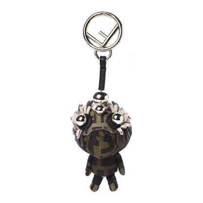 Fendi Nappa Zucca Zucchino Pearl F is Fendi Space Monkey Bag Charm Camelia Carbone Mogano Panna 1 of 5