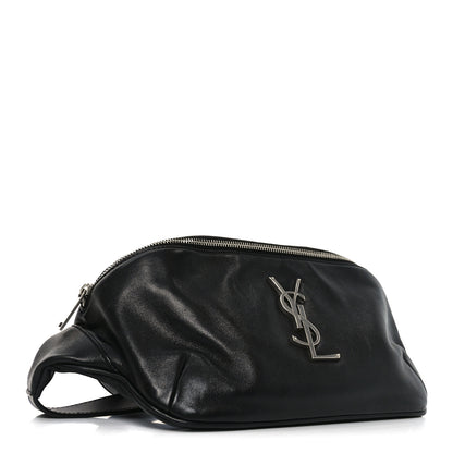 Saint Laurent Lambskin Monogram Belt Bag Black 3 of 9