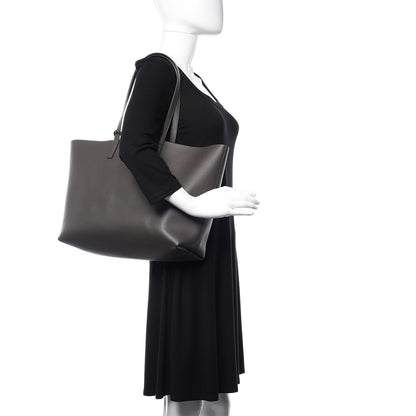 Saint Laurent Calfskin Large Shopping Tote Dark Grey 2 of 9