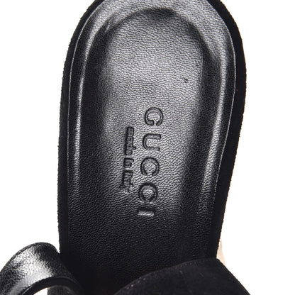 Gucci Kid Scamosciato Tattoo Heart Wedge Sandals 36.5 Naturale 8 of 10