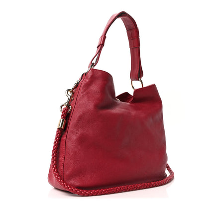 Gucci Pebbled Calfskin Medium G Wave Shoulder Bag Red 4 of 21