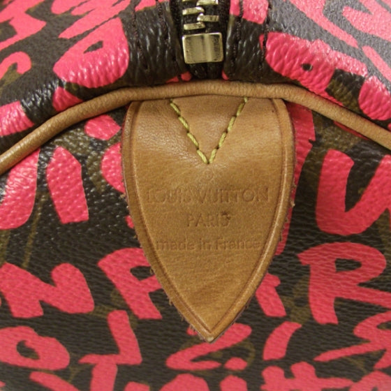 Louis Vuitton Monogram Graffiti Speedy 30 Fuchsia 7 of 9