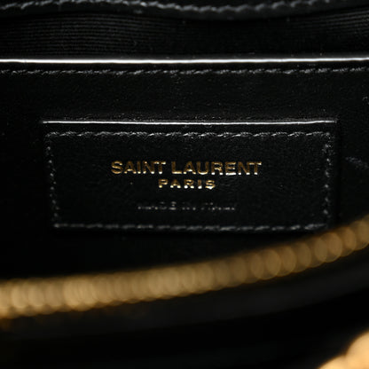 Saint Laurent Calfskin Y Quilted Monogram Small Loulou Chain Satchel Black 6 of 10