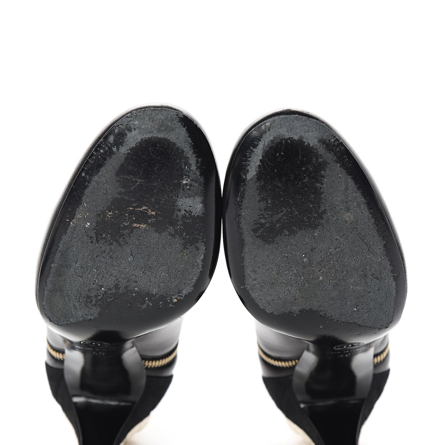 Lambskin Suede CC Short Boots 40 Black