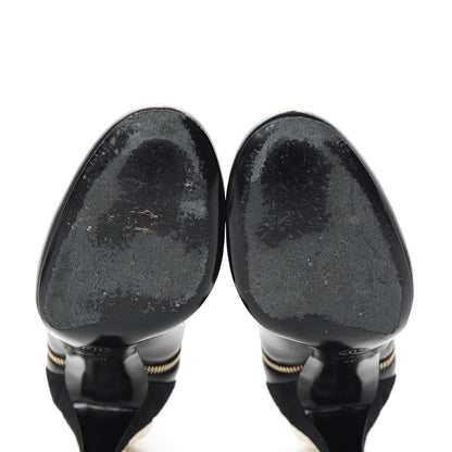 Chanel Lambskin Suede CC Short Boots 40 Black 6 of 8