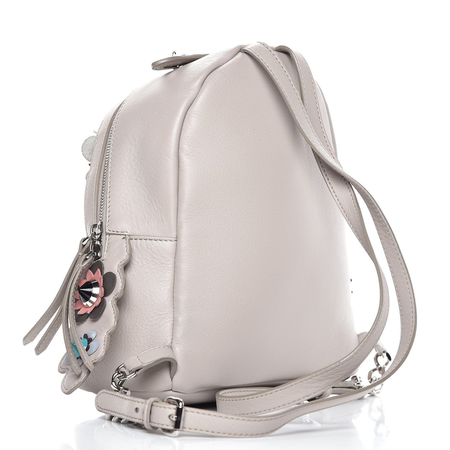 Vitello Dolce Flowerland Studded Mini Backpack Grigio Polvere Multicolor