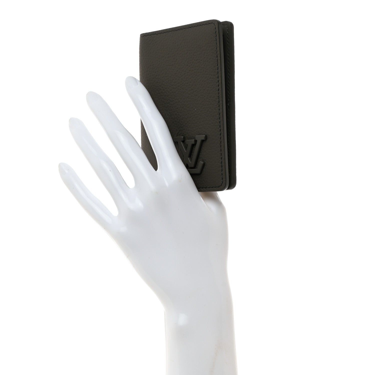 Louis Vuitton Grained Calfskin Aerogram Pocket Organizer Khaki 2 of 7