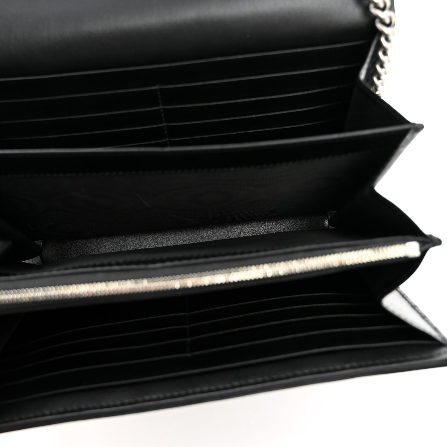 Calfskin Matelasse Aria GG Marmont Chain Wallet Black