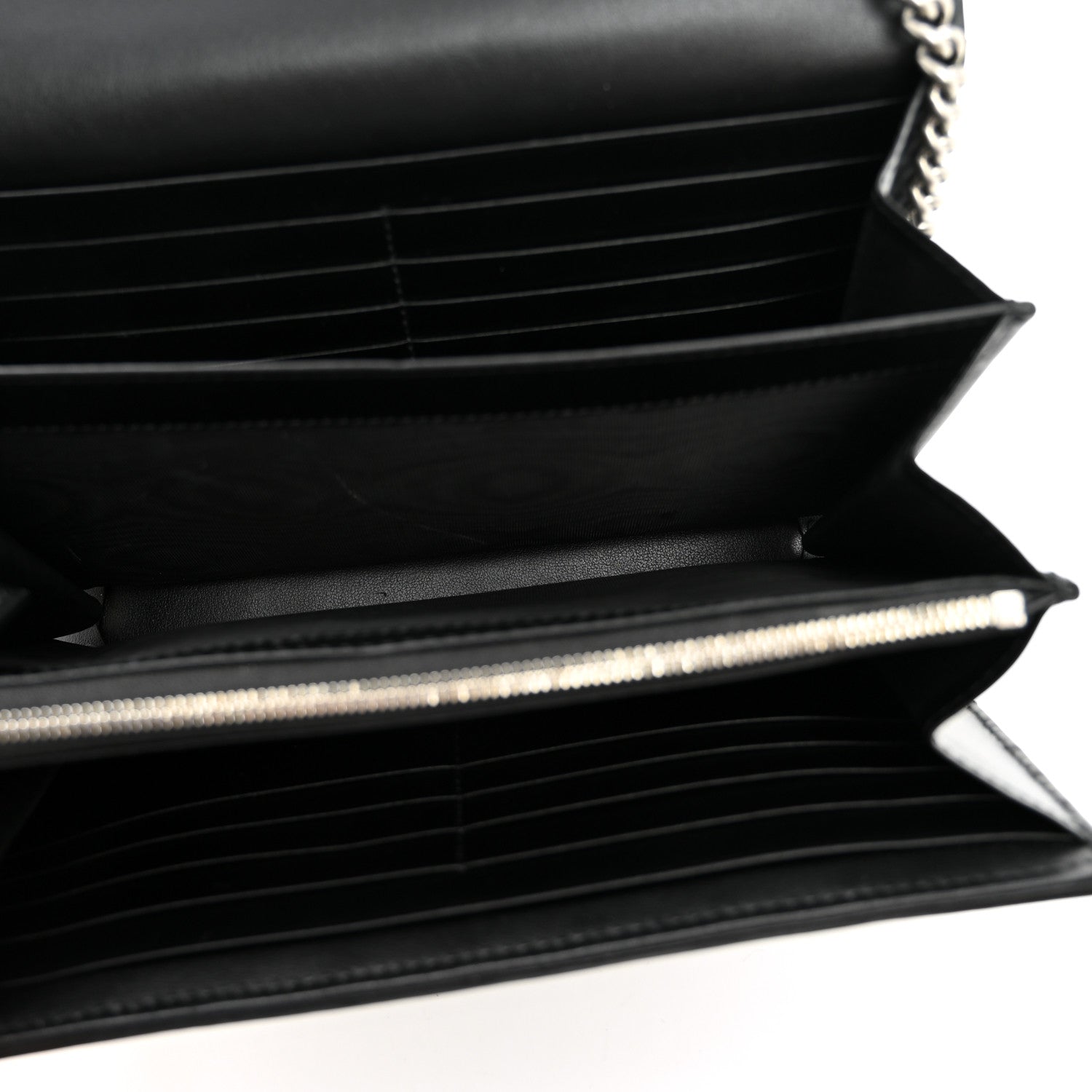 Gucci Calfskin Matelasse Aria GG Marmont Chain Wallet Black 5 of 11