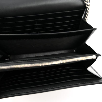 Gucci Calfskin Matelasse Aria GG Marmont Chain Wallet Black 5 of 11