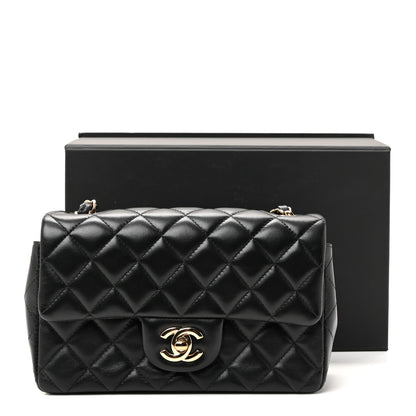 Chanel Lambskin Quilted Mini Rectangular Flap Black 11 of 11
