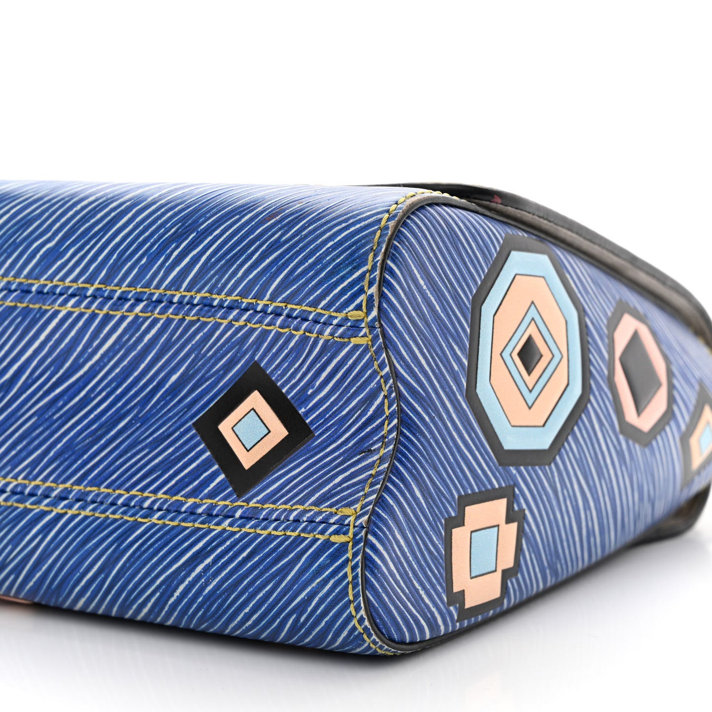 Epi Azteque Twist Shoulder Bag MM Denim Light