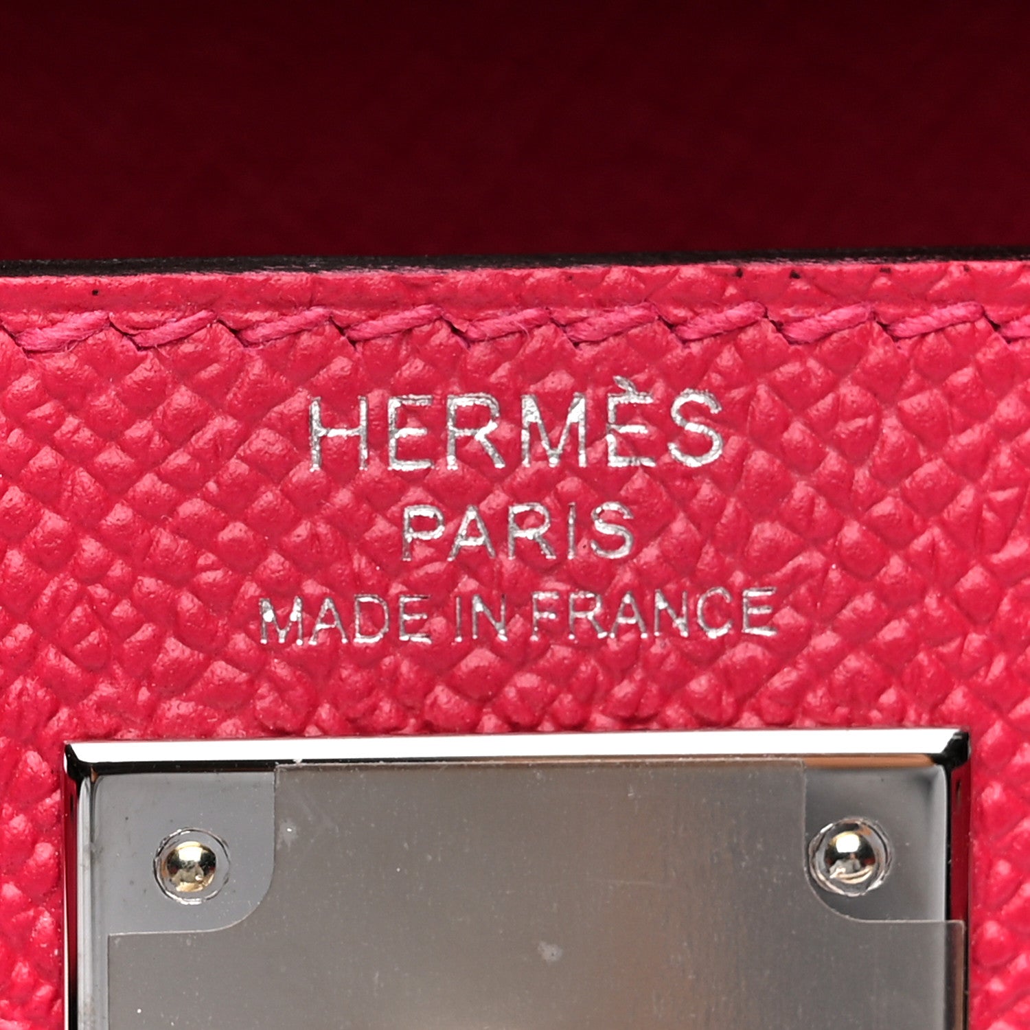 Hermes Epsom Verso Kelly Sellier 28 Framboise Prune 7 of 13