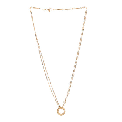Cartier 18K Yellow Gold 2 Diamond LOVE Necklace 3 of 6