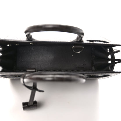 Saint Laurent Calfskin Crocodile Embossed Nano Sac De Jour Dark Brown 5 of 9