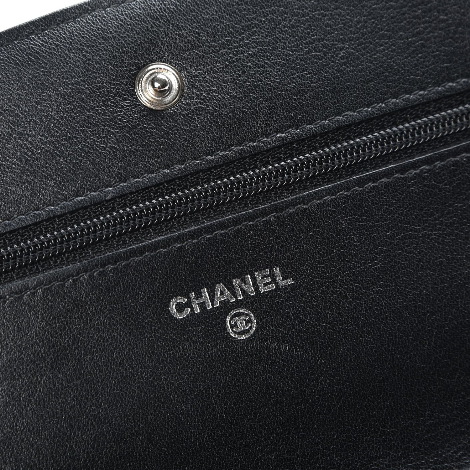 Chanel Caviar Sevruga Wallet On Chain WOC Black 5 of 9